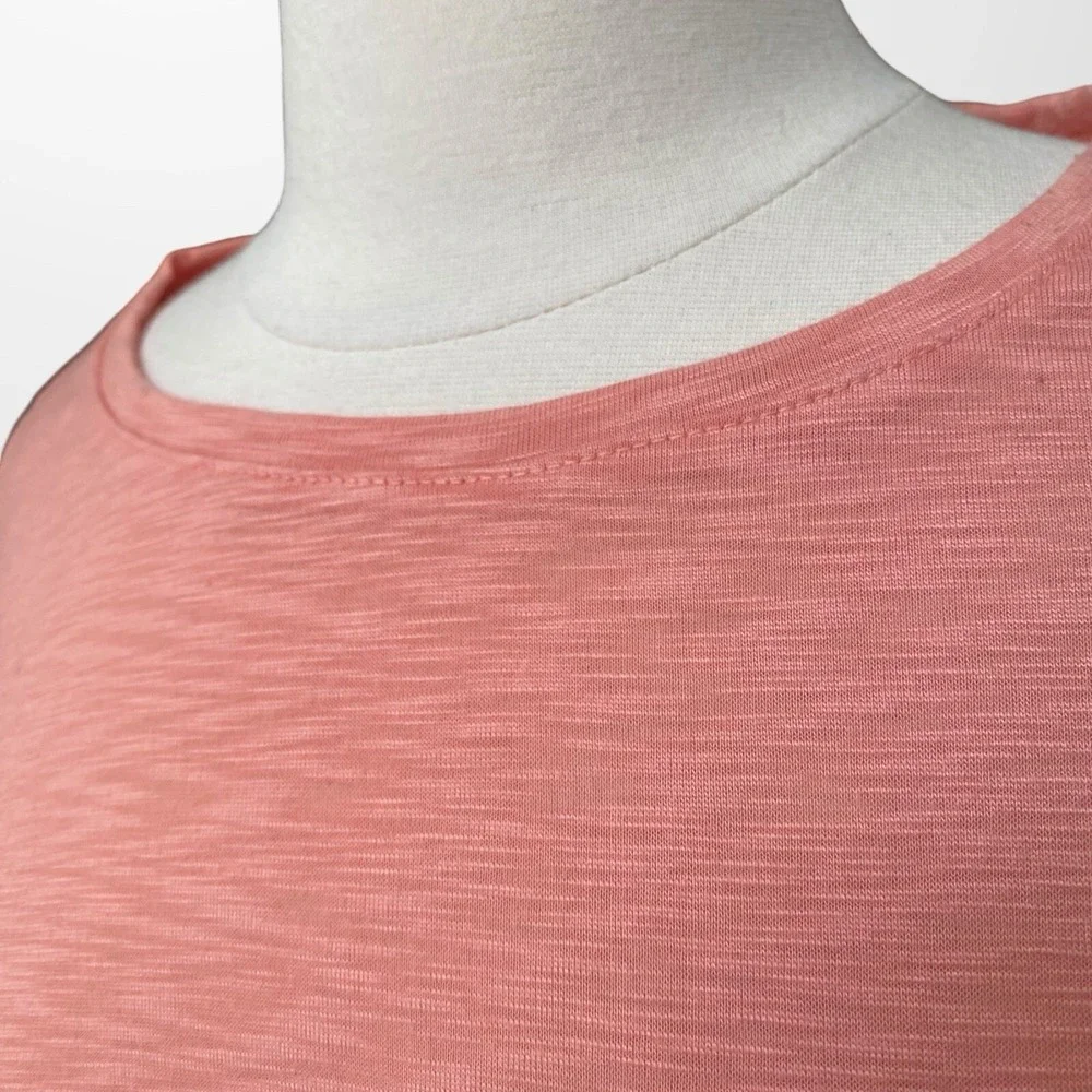 INC International Concepts 1X‎ Top Shirt Short Sleeve Stretch Casual Peach
